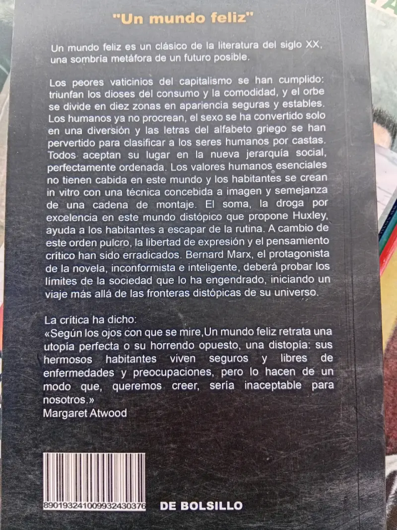 Libro 'Un Mundo Feliz' de Aldous Huxley - 2