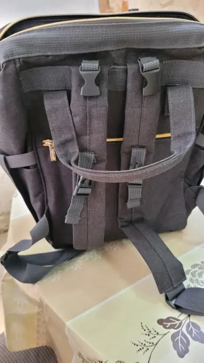 Bolso pañalero gris Infanti - miniatura 1