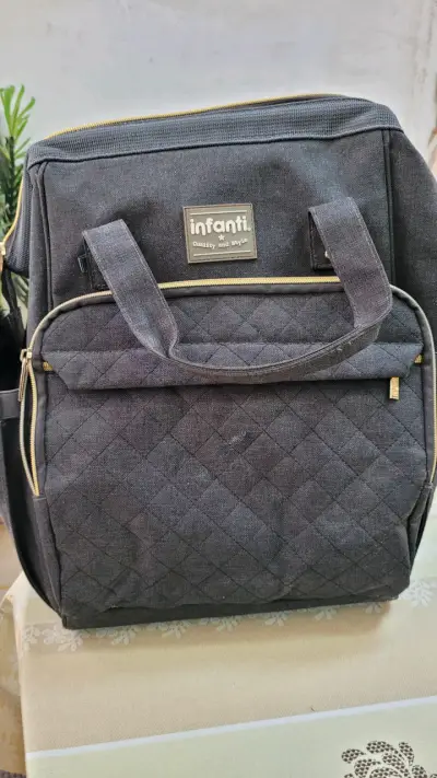 Bolso pañalero gris Infanti - miniatura 2