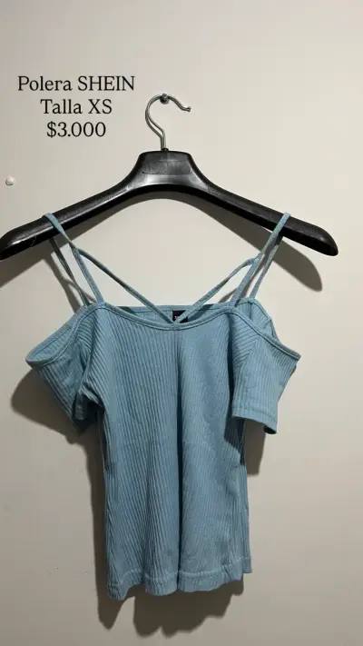 Polera azul con tirantes - miniatura 3