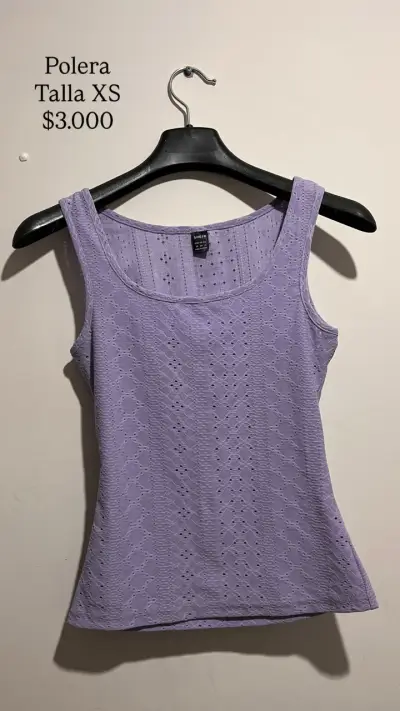 Polera lila calada XS - miniatura 1