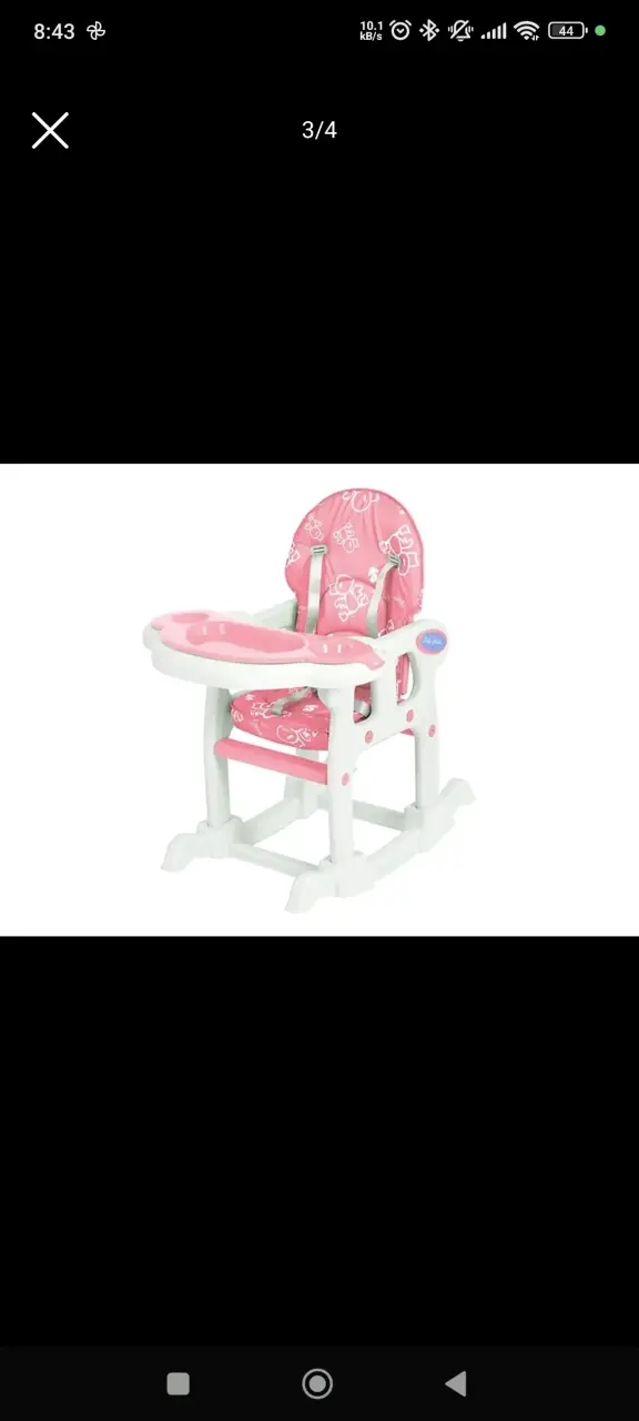 Silla para comer para bebé rosada - 6