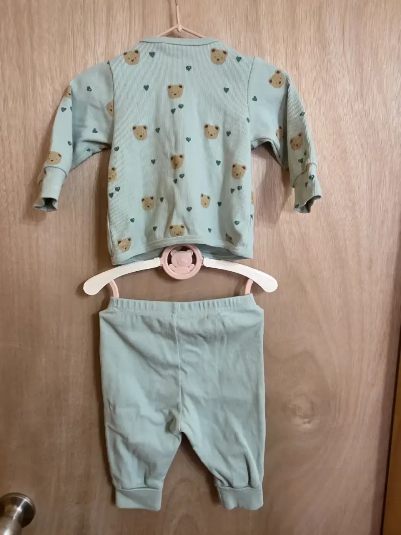 Conjunto bebé verde ositos - 2