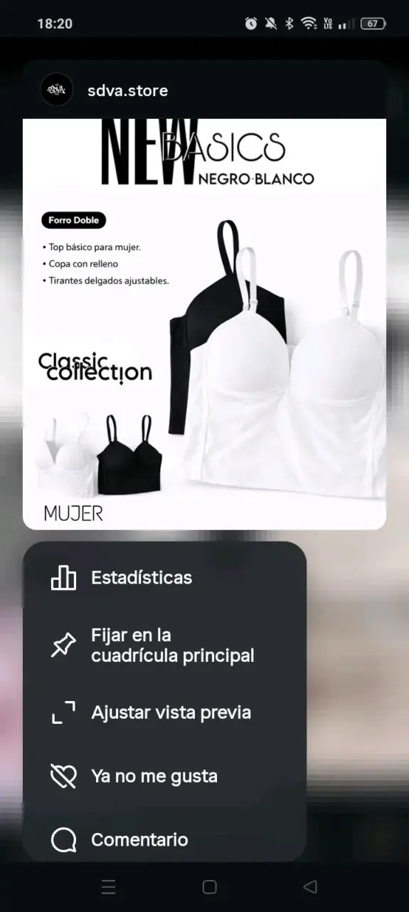 Tops básico color rosa pastel