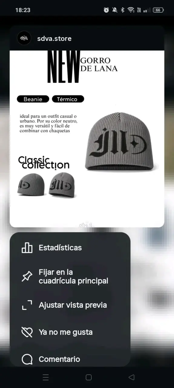 Gorro de lana térmico gris
