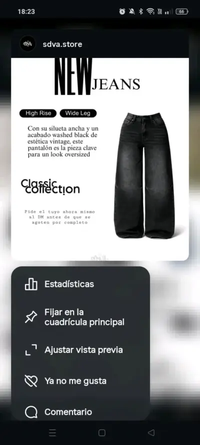 Jeans anchos negros vintage - miniatura 1