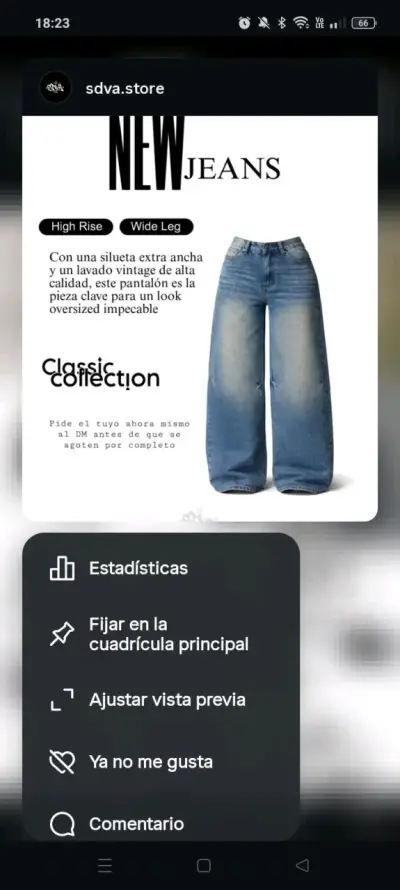 Jeans anchos negros vintage - miniatura 2