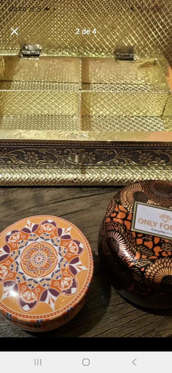Caja decorativa, buda y velas - 1