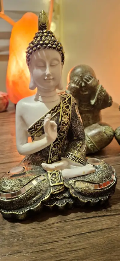 Figuras decorativas de Buda y vela - miniatura 2