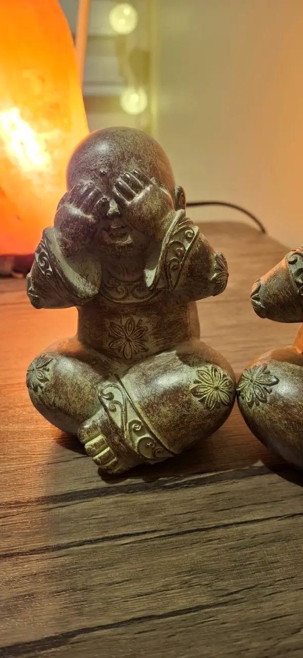 Figuras decorativas de Buda y vela - 3