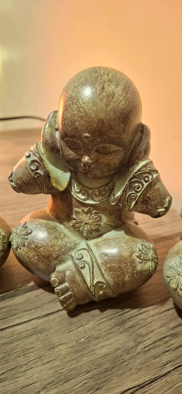 Figuras decorativas de Buda y vela - 4