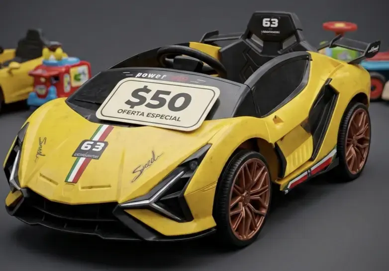 Auto eléctrico para niños amarillo - 1