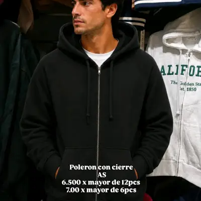 Polerón con cierre negro - miniatura 1