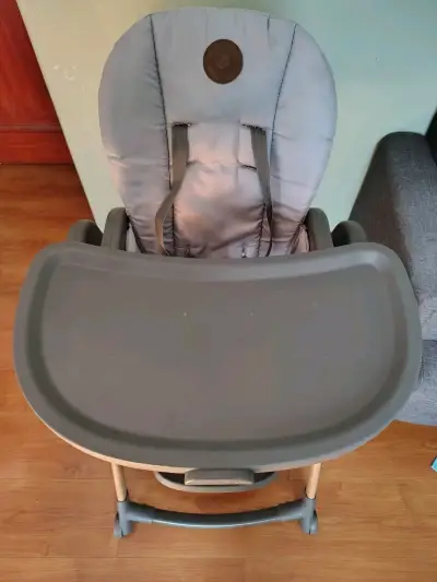 Silla de comer para bebé gris - miniatura 1