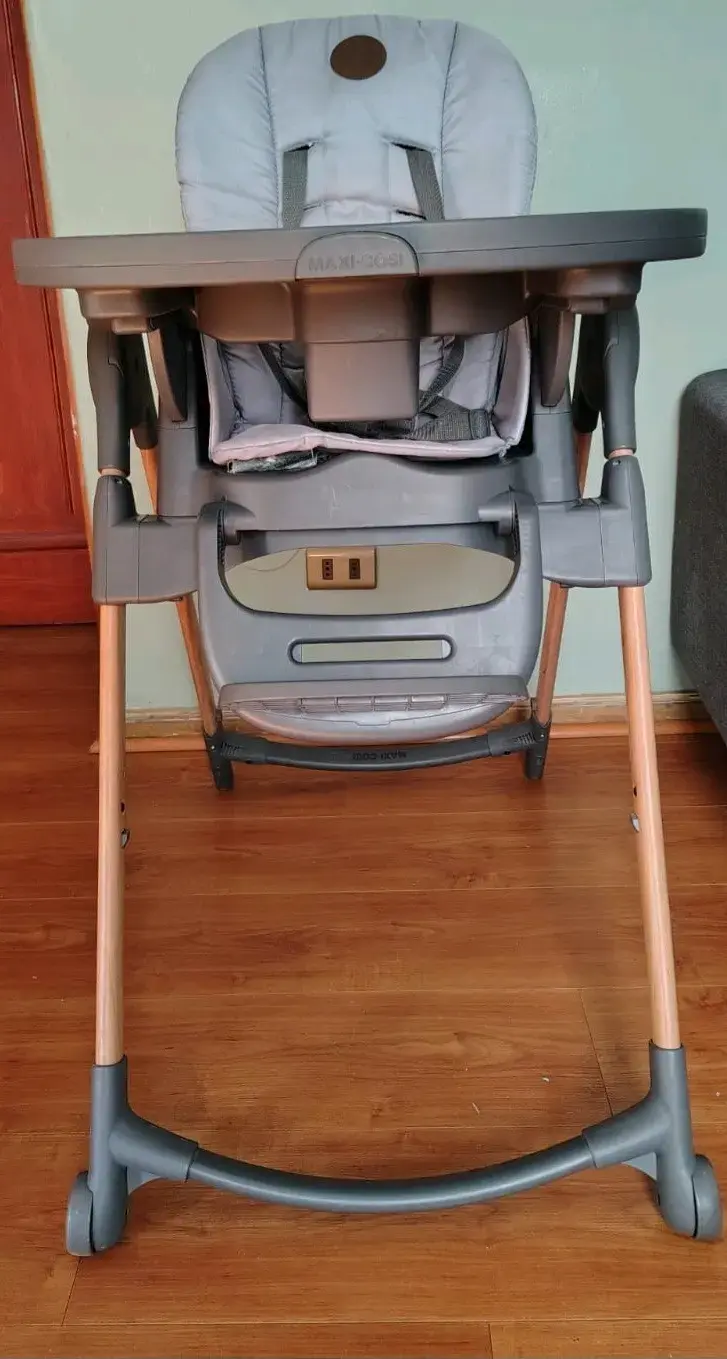 Silla de comer para bebé gris - 4