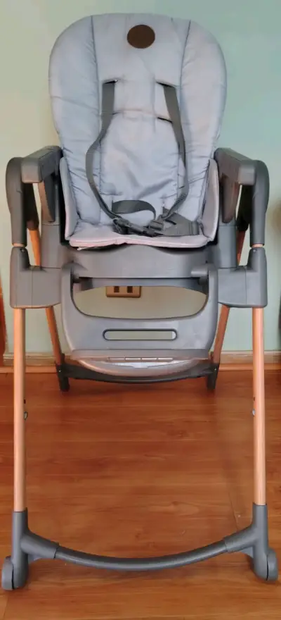 Silla de comer para bebé gris - miniatura 5