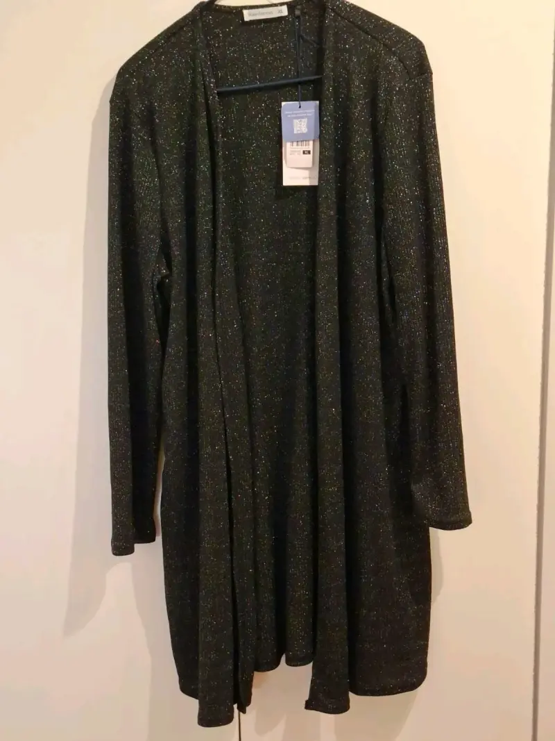 Cardigan negro con brillo XL