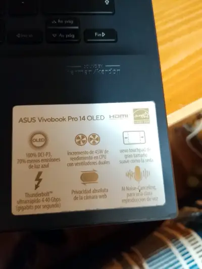 Laptop ASUS Vivobook pro 14 oled negra - miniatura 2