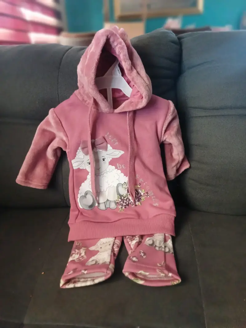 Conjunto infantil rosa con ovejita - 1