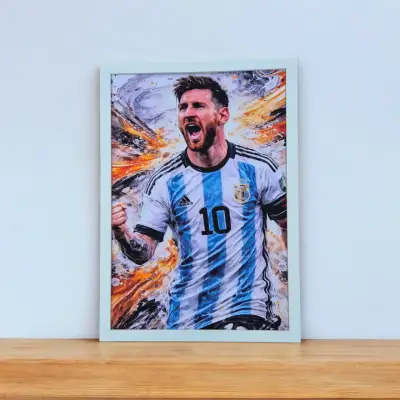 Cuadro decorativo de futbolista Messi - miniatura 1