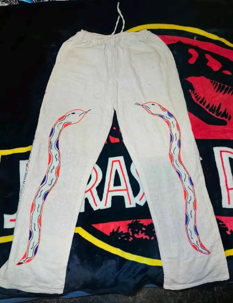 Pantalon de algodón bordado Shipibo Conibo - 2