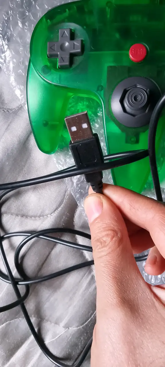 Control verde Nintendo 64 - 3