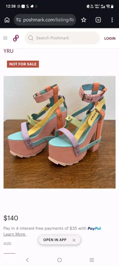 Tacones plataformas multicolor marca yru - miniatura 1