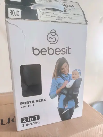 Mochila portabebés Bebesit negra - miniatura 2