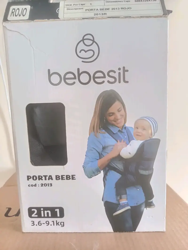 Mochila portabebés Bebesit negra - 3