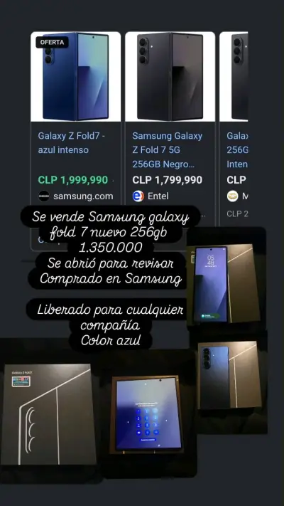 Samsung Galaxy Z Fold 7 256GB azul - miniatura 1