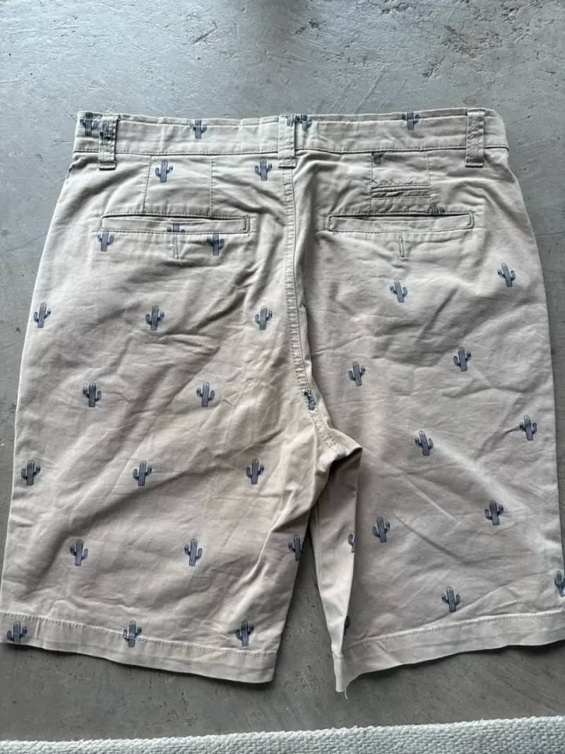 Shorts beige con estampado de cactus - 2