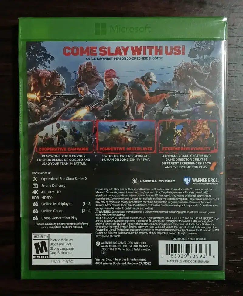Juego Xbox Back 4 Blood sellado - 2