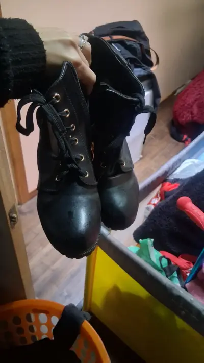 Botines de cuerina negro - miniatura 1