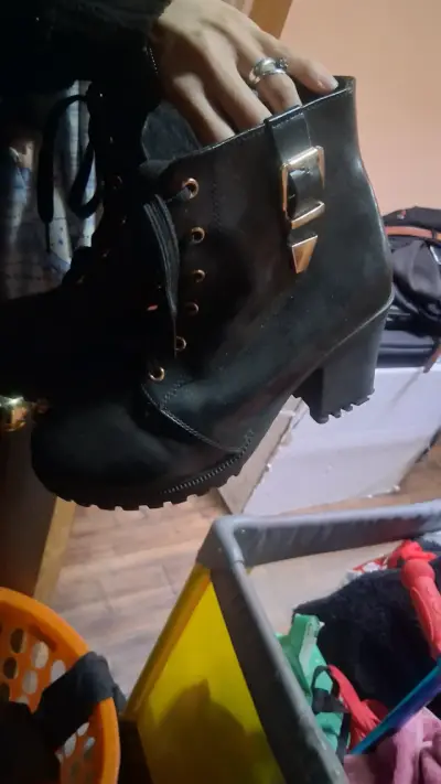 Botines de cuerina negro - miniatura 3