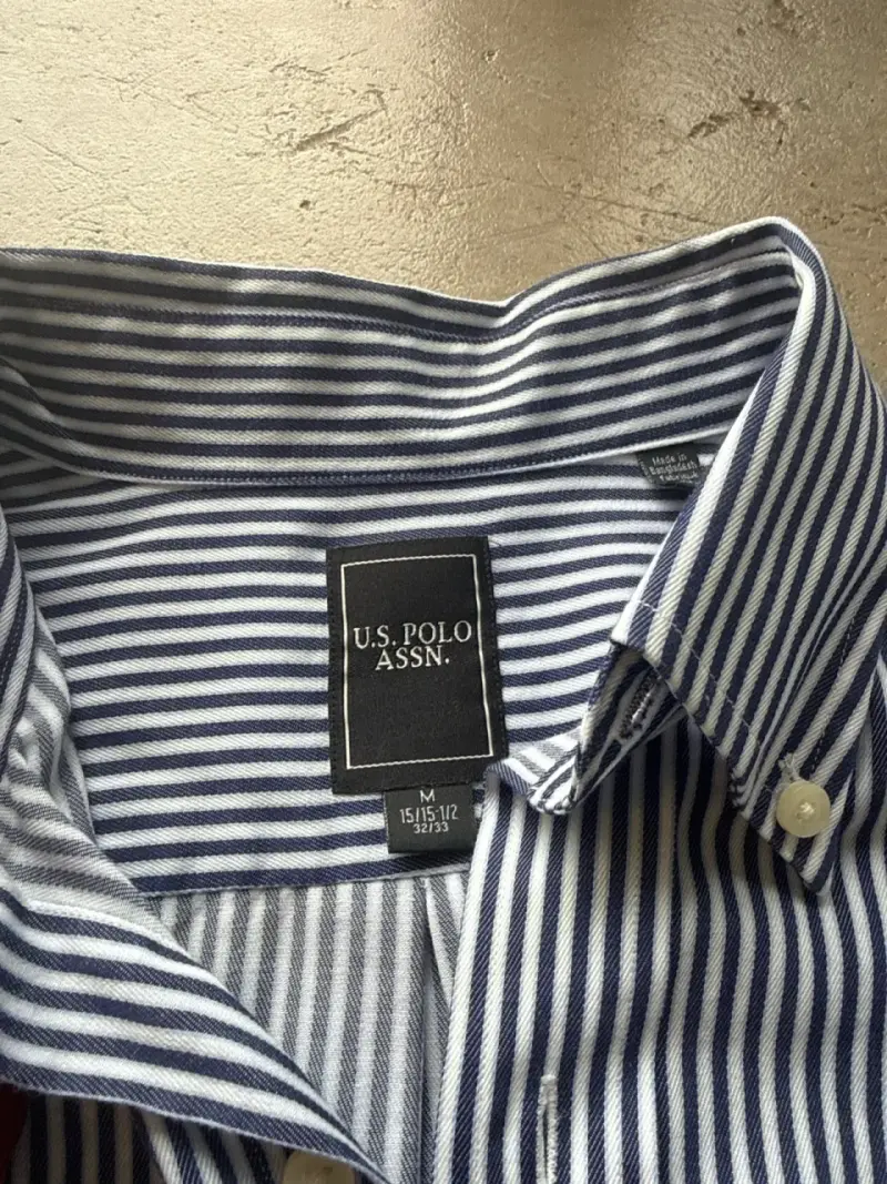 Polo - Camisa a rayas azul y blanca - 3