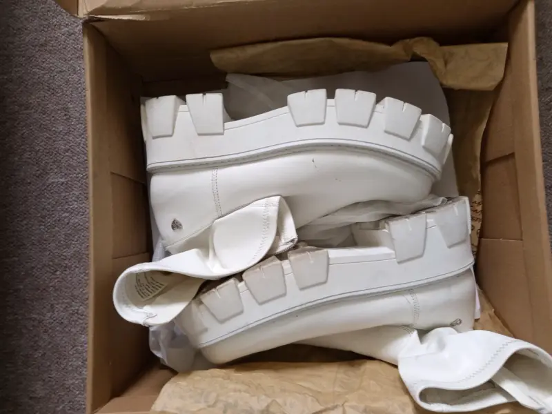 Botas blancas de plataforma c/Moran - 2