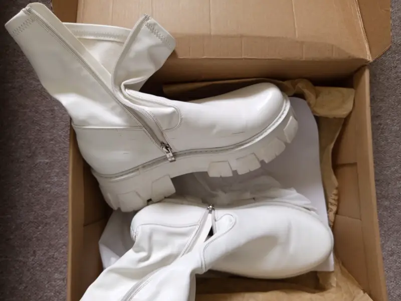 Botas blancas de plataforma c/Moran - 4