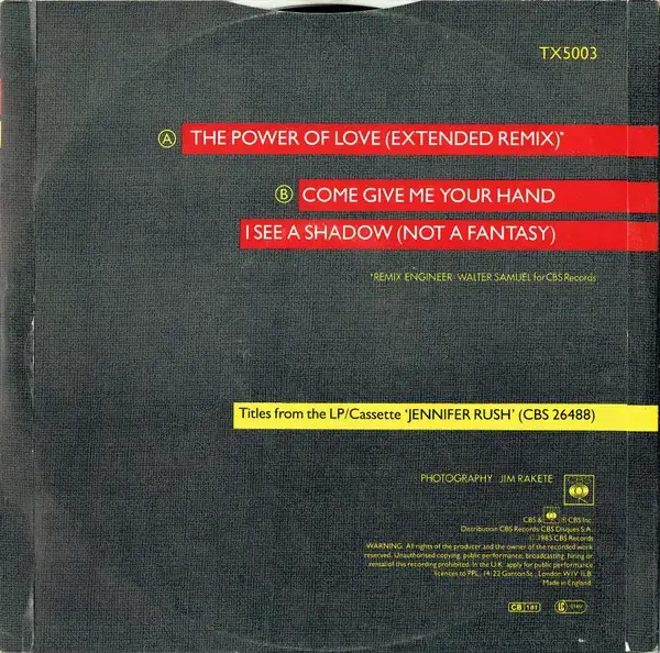 Disco vinilo Jennifer Rush - The Power of Love - 2