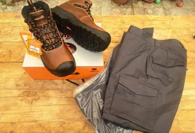 Botas de seguridad maxwork marrón - miniatura 1