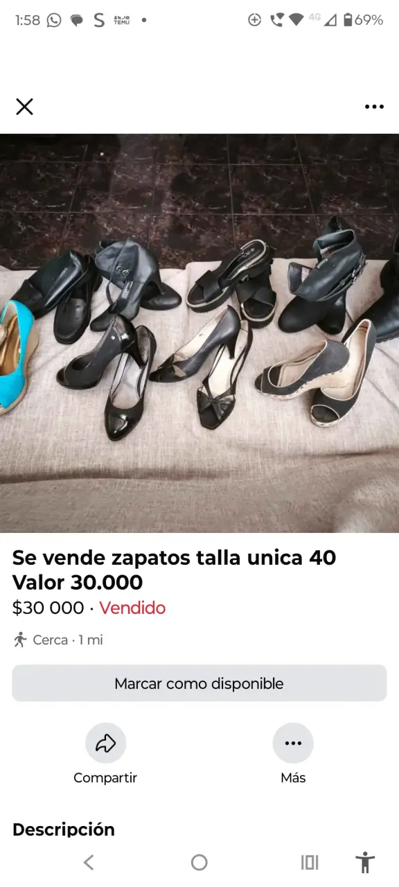 Lote de zapatos variados mujer