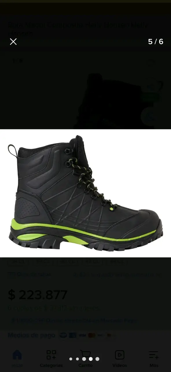 Botas negras con detalles verdes - 2