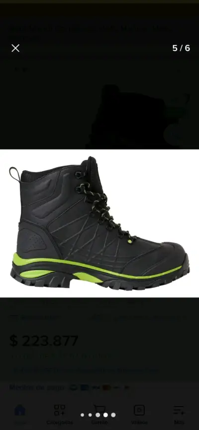 Botas negras con detalles verdes - miniatura 2