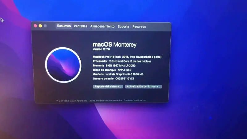 MacBook Pro 2016 I5 two Thunderbolt 3 Ports - 3