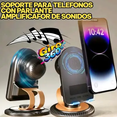 Soporte para teléfono con parlante - miniatura 1