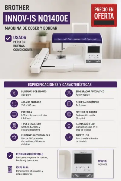 Máquina de Coser y Bordar Brother - miniatura 3