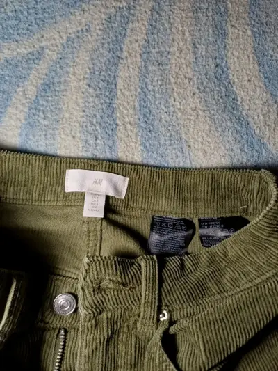 Pantalón de cotele verde oliva HYM - miniatura 5