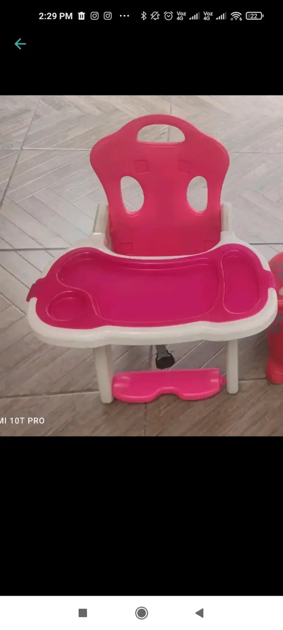 Silla de bebé rosa - 3