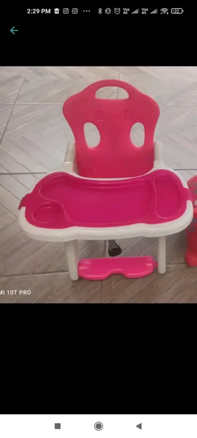 Silla de bebé rosa - miniatura 3