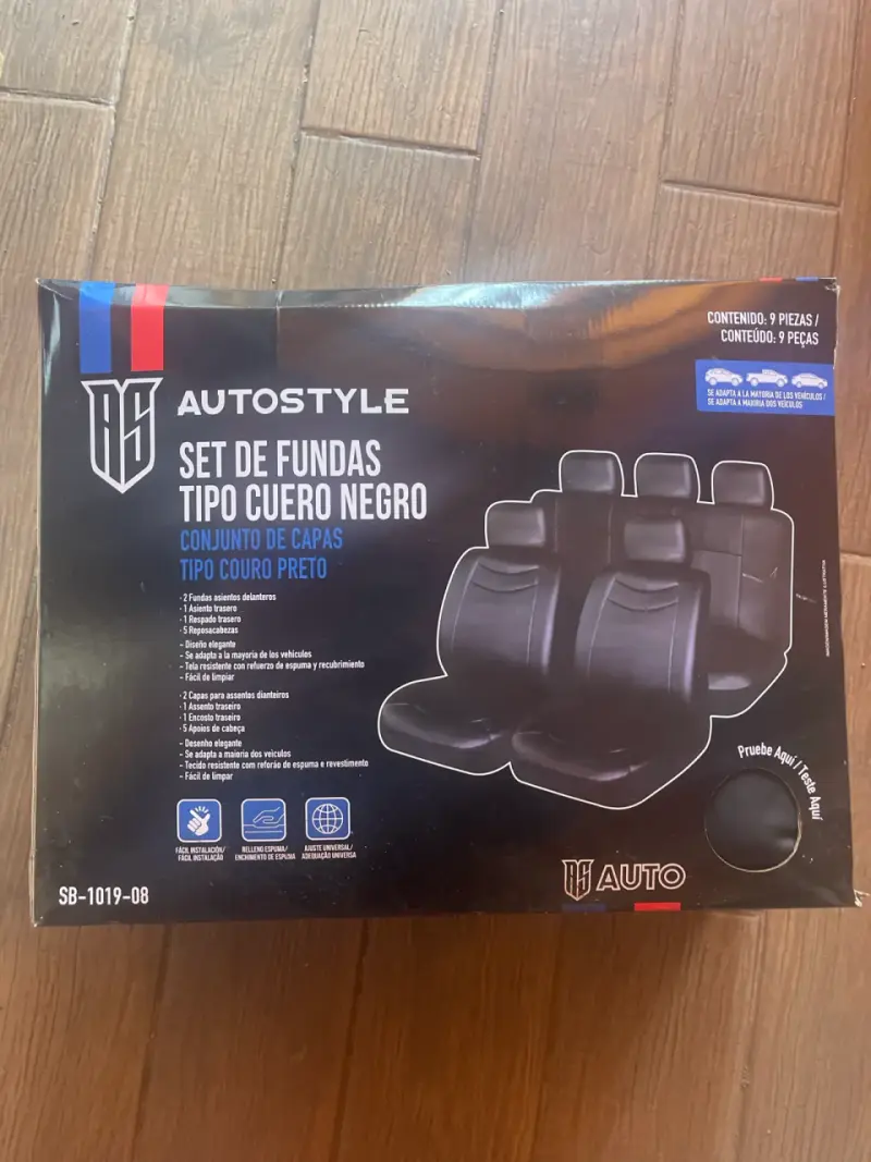 Juego de fundas para asientos negro - 1