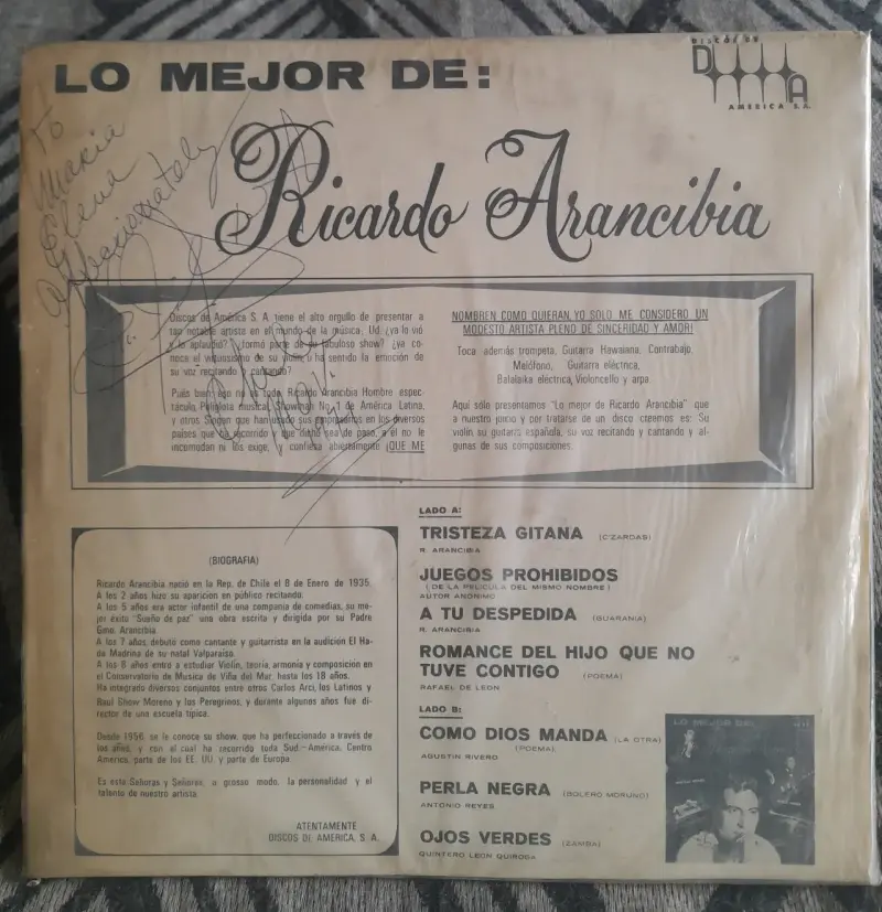 Vinilo Lo Mejor de Ricardo Arancibia - 2